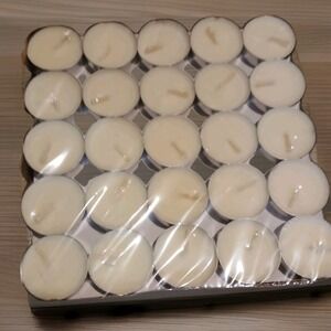 Amari 100 Count White Tea Light Candles Unscented for Relaxing Ambiance